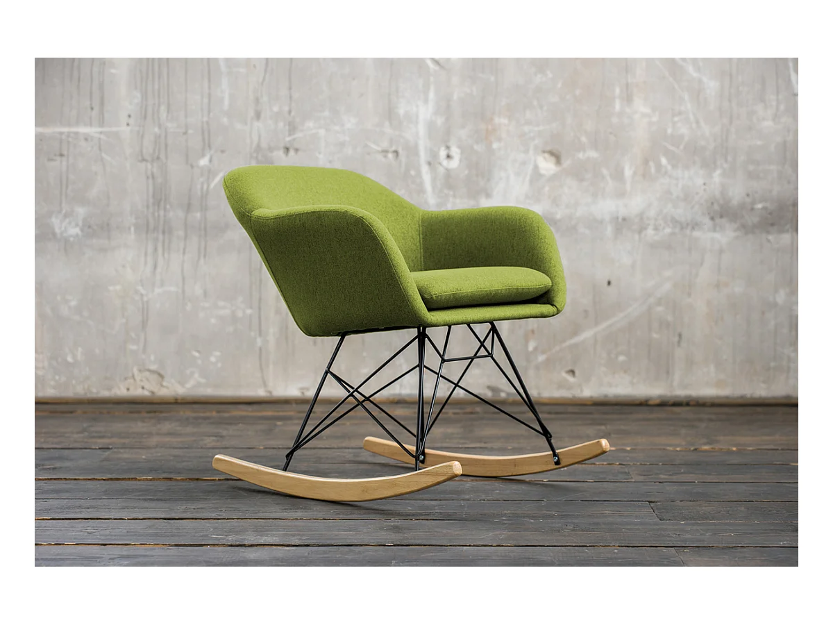 Fauteuil - Vert tissu tissé - STELLA