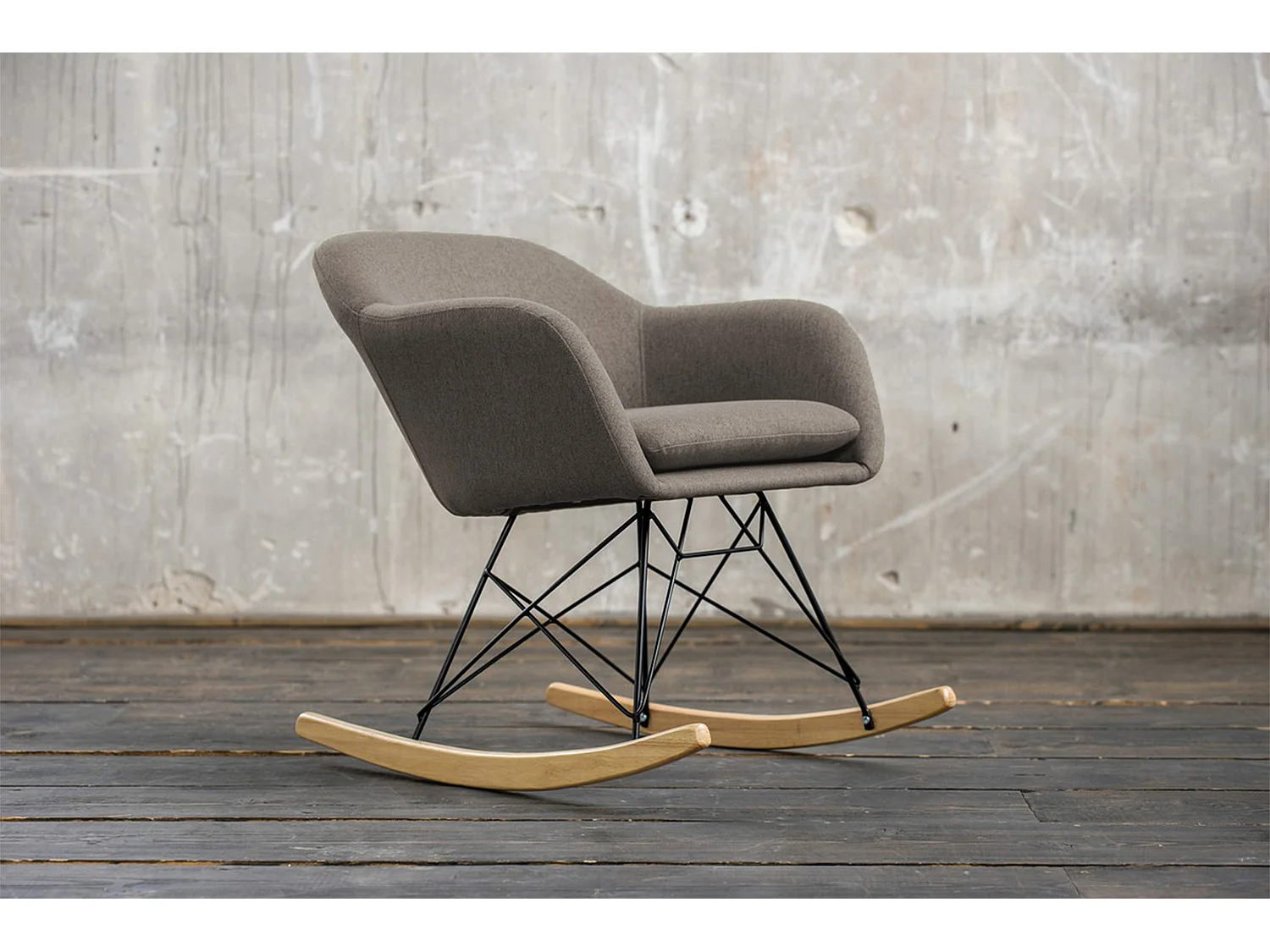 mecedora - marrón tela tejida - STELLA