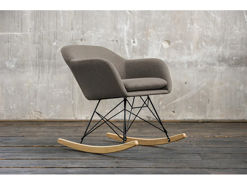 Fauteuil - marron tissu tissé - STELLA