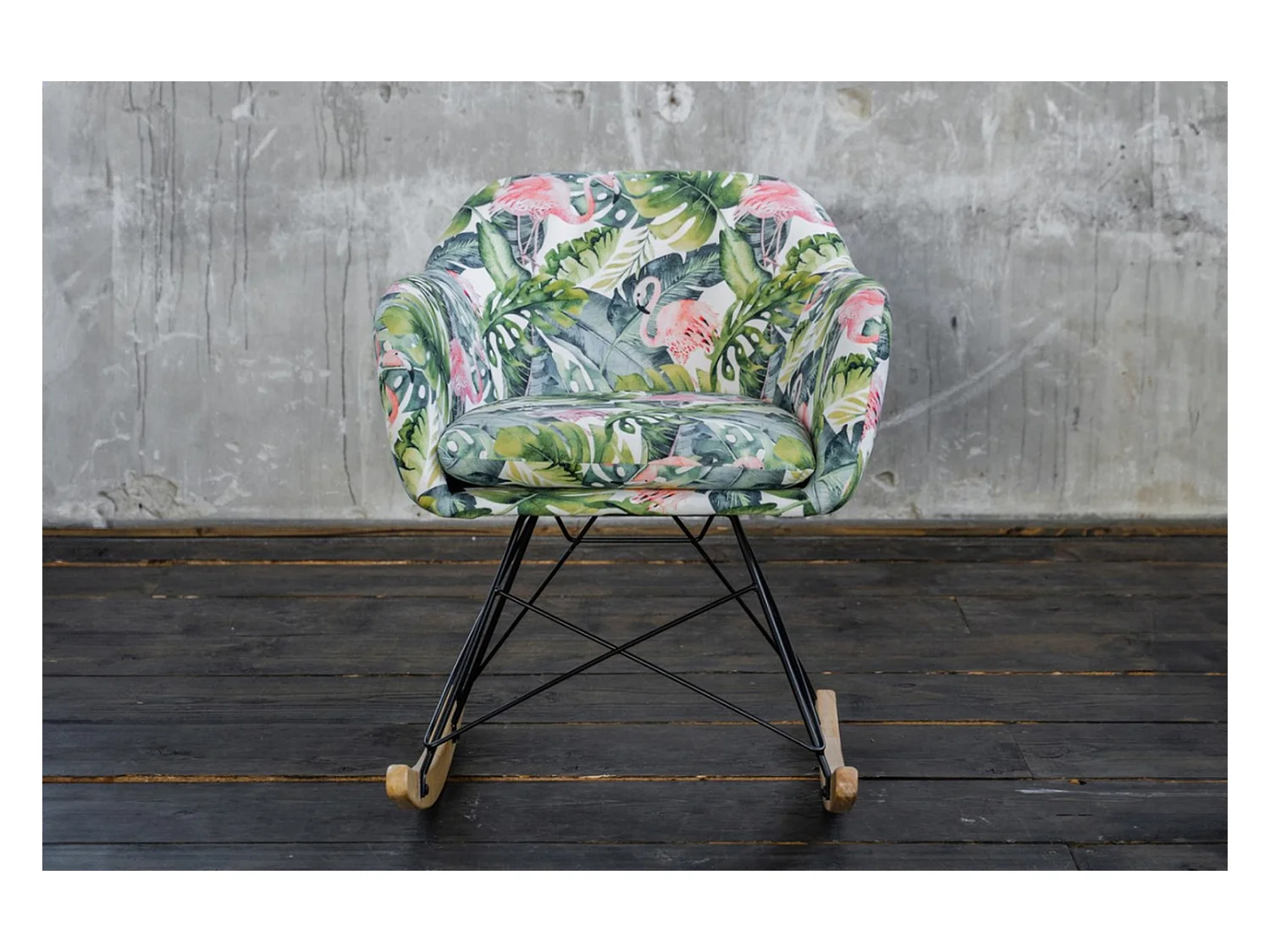 Schaukelstuhl - Multicolor Webstoff - STELLA