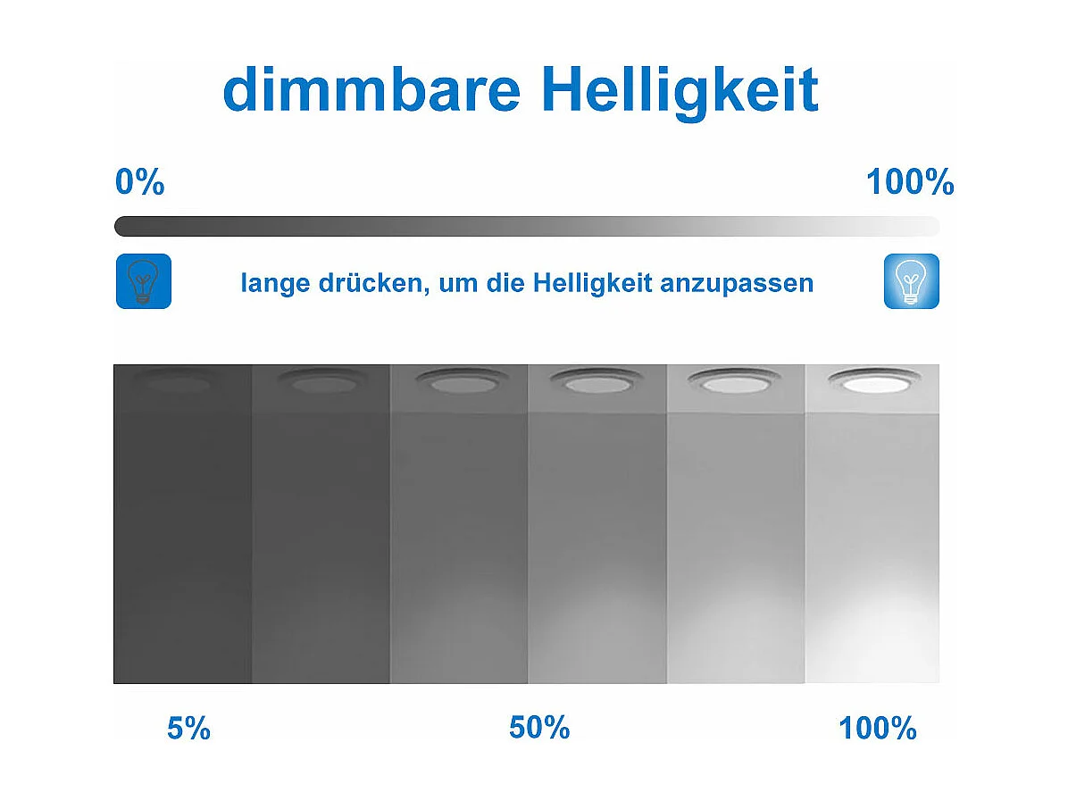 AICA LED Badspiegel 80x80cm Beschlagfrei Kaltweiß Dimmbar Memory-Funktion