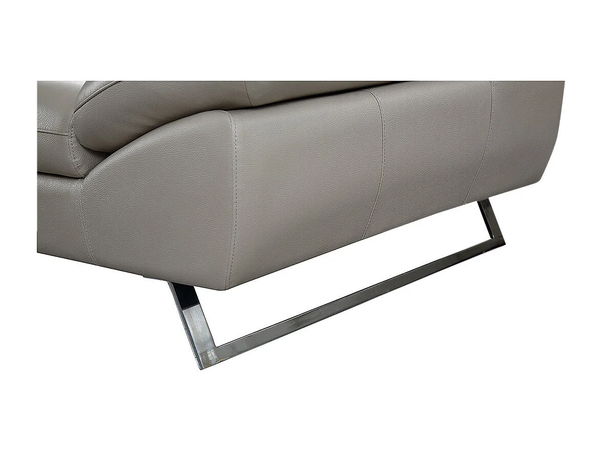 Canapé 2 places en cuir SARM Beige - Angle Droit