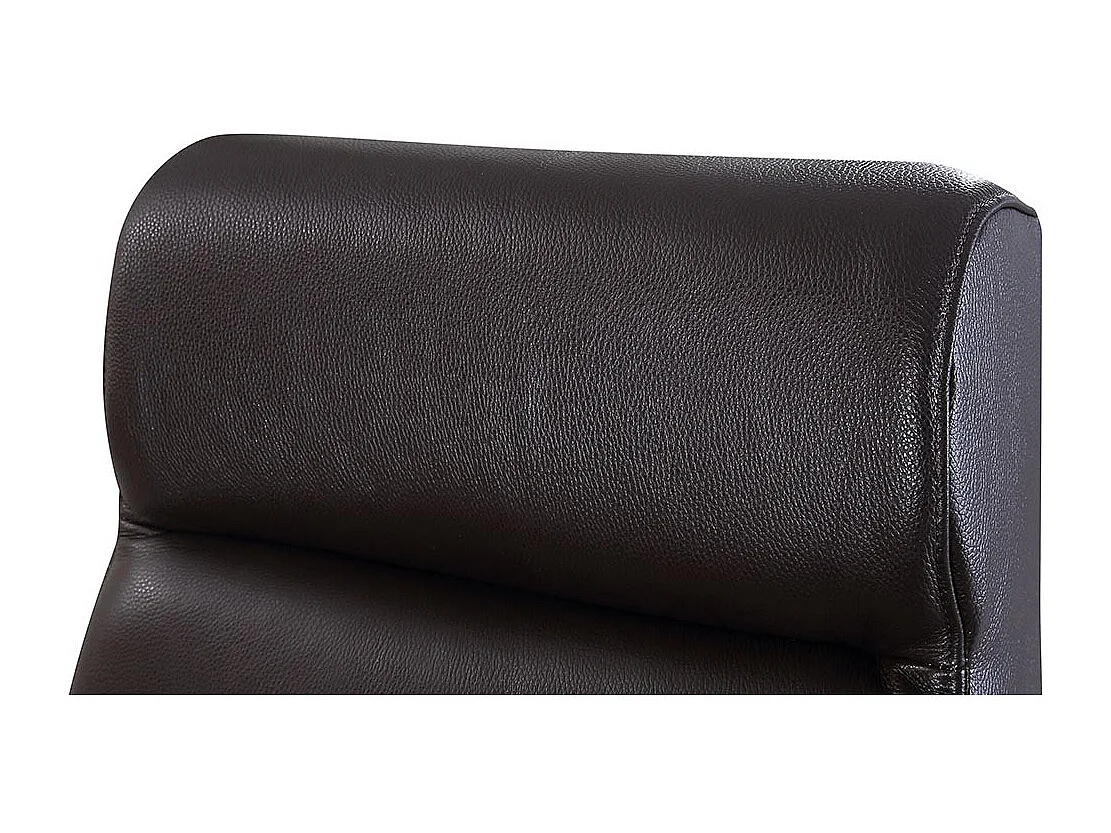 Fauteuil pivotant en cuir Design ALYAS Marron