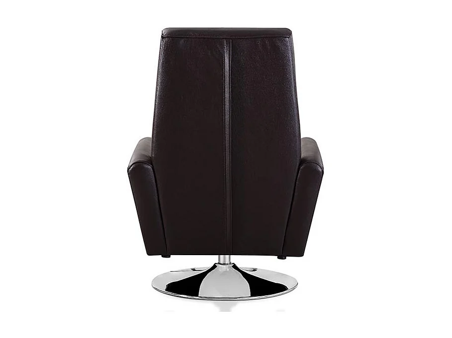 Fauteuil pivotant en cuir Design ALYAS Marron