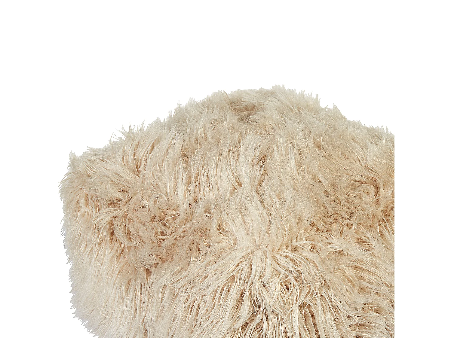Pouf MUKKI Webpelz Beige 50 cm 50 cm 30 cm