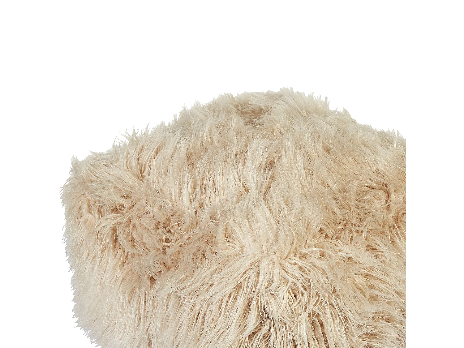 Pouf MUKKI Fourrure synthétique Beige