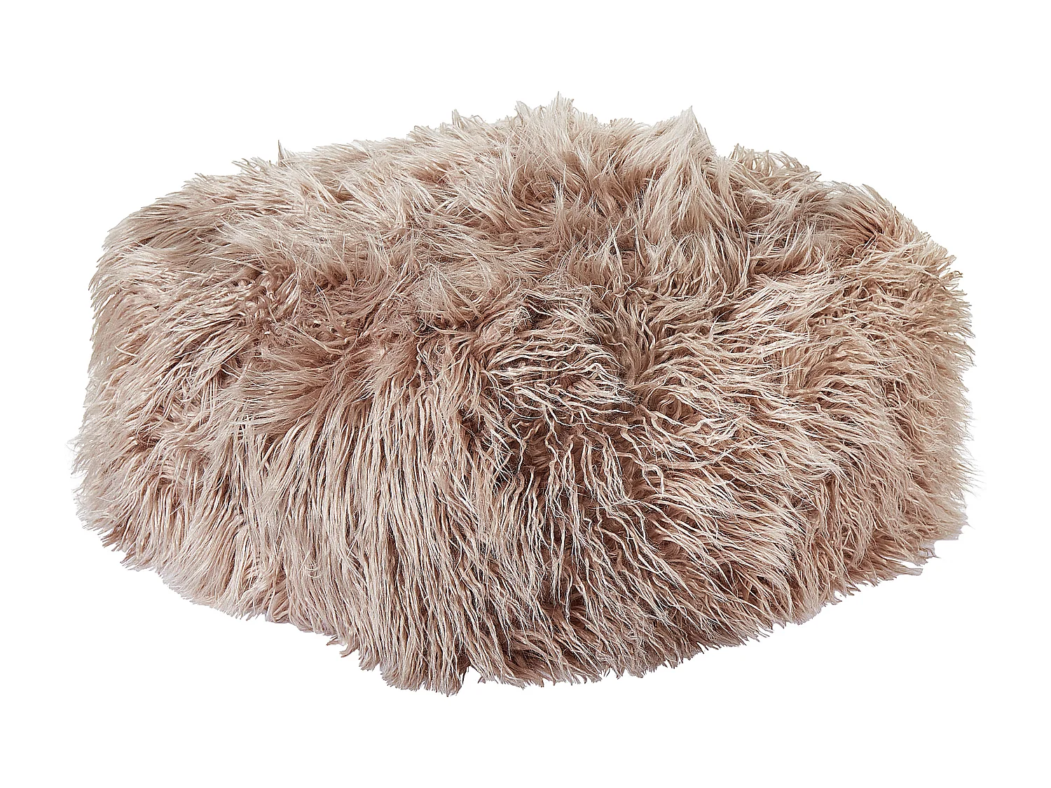 Pouf MUKKI Webpelz Taupe 50 cm 50 cm 30 cm