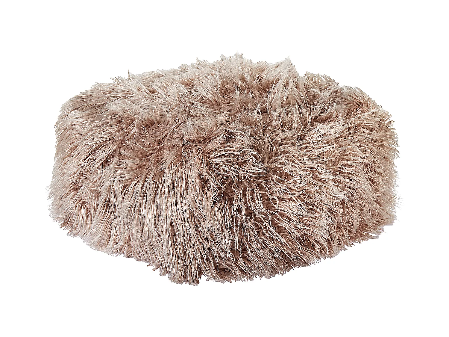 Pouf MUKKI Webpelz Taupe 50 cm 50 cm 30 cm