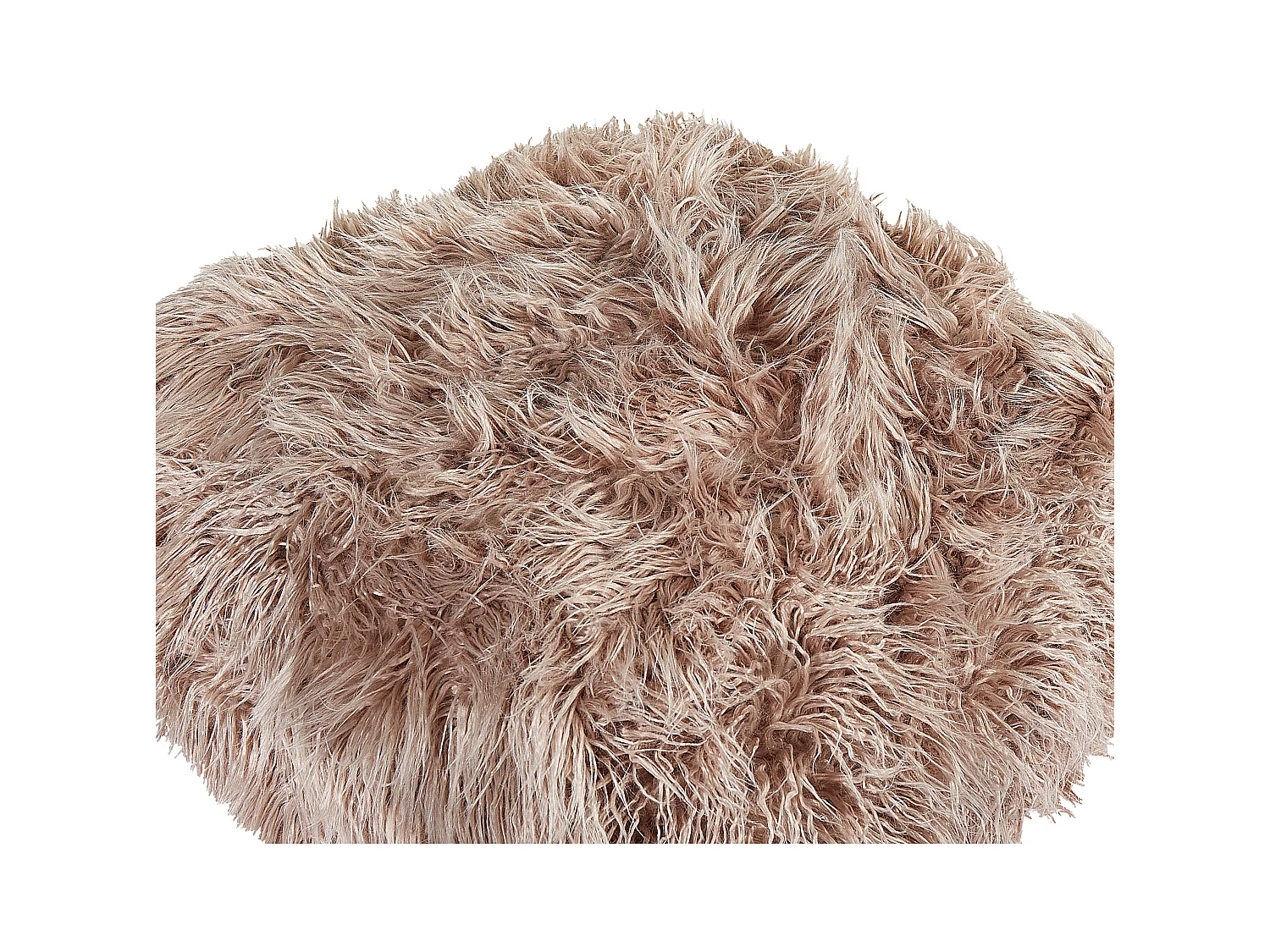 Poef MUKKI Nepbont Taupe 50 cm 50 cm 30 cm