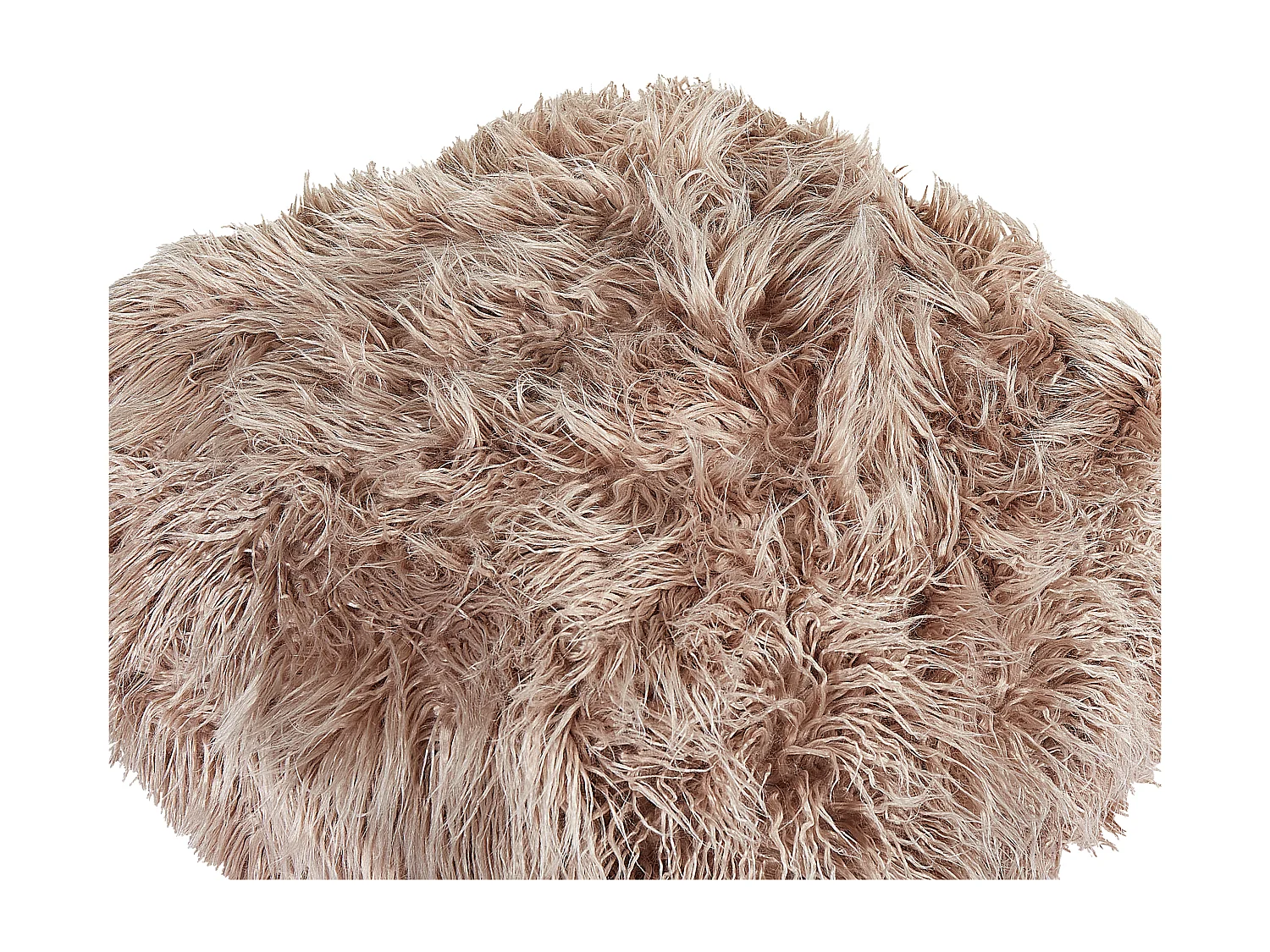 Pouf MUKKI Fourrure synthétique Taupe