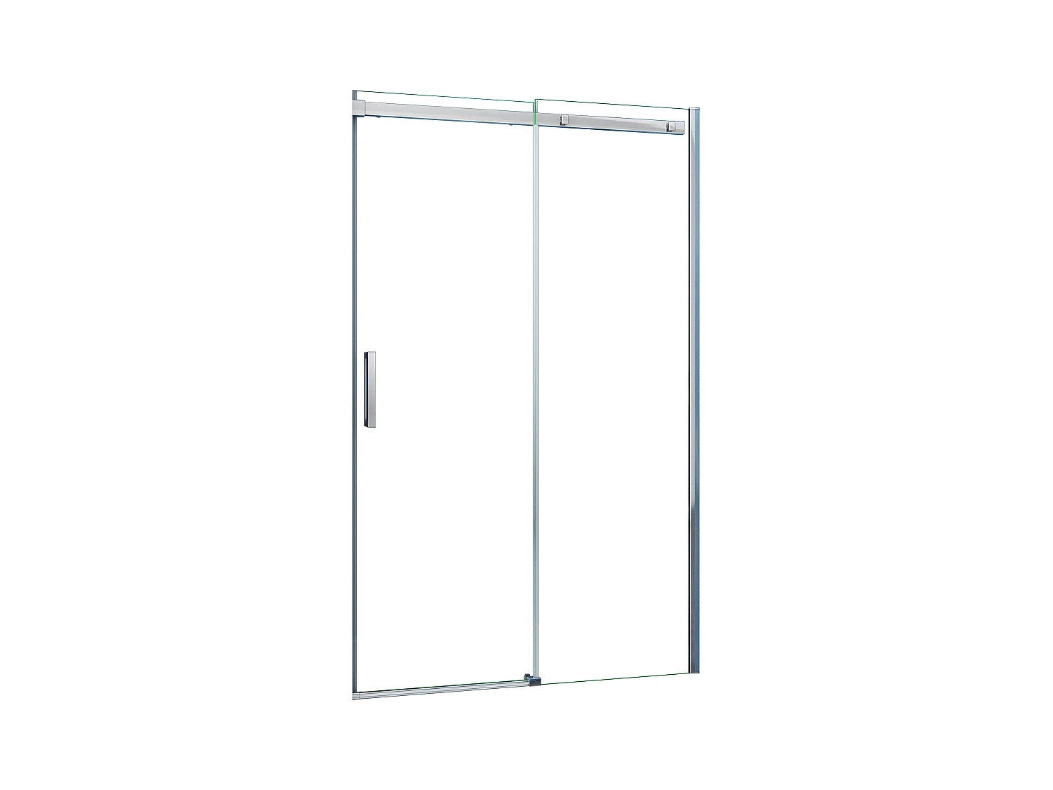AICA Mampara de Ducha Frontal Corredera Perfil Cromado Vidrio Templado 6mm (1210-1250)x1950mm