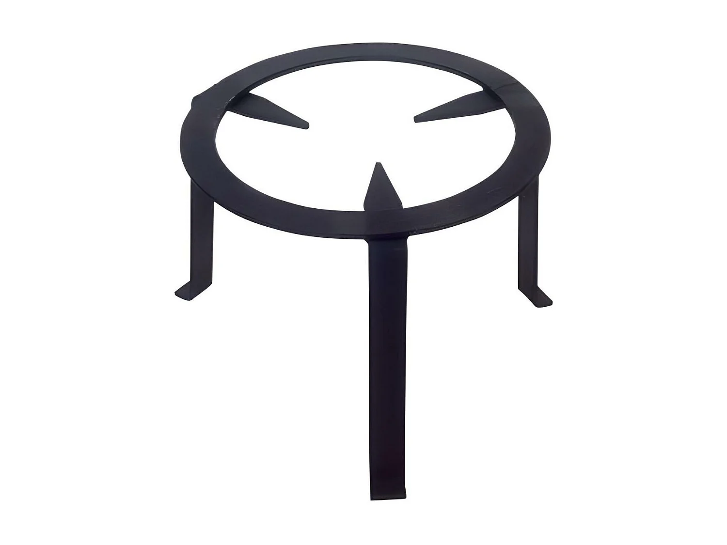 Trépied pour cheminée feux, réchaud en fer forgé couleur Noir - Hauteur 25 x Ø 35 cm