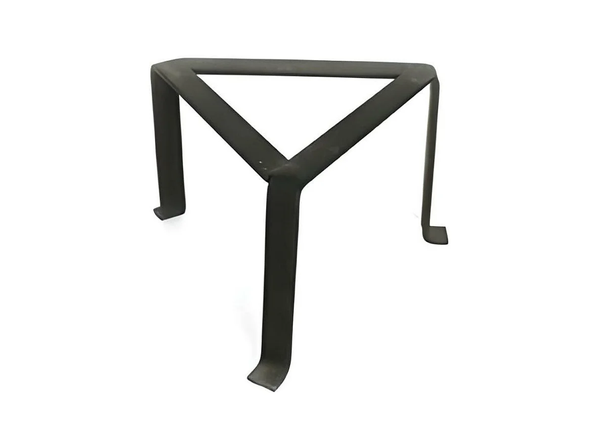 Trépied pour cheminée feux triangulaire, réchaud en fer forgé couleur Noir - Hauteur 20 x Côté 40 cm