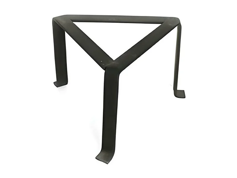 Trépied pour cheminée feux triangulaire, réchaud en fer forgé couleur Noir - Hauteur 20 x Côté 40 cm