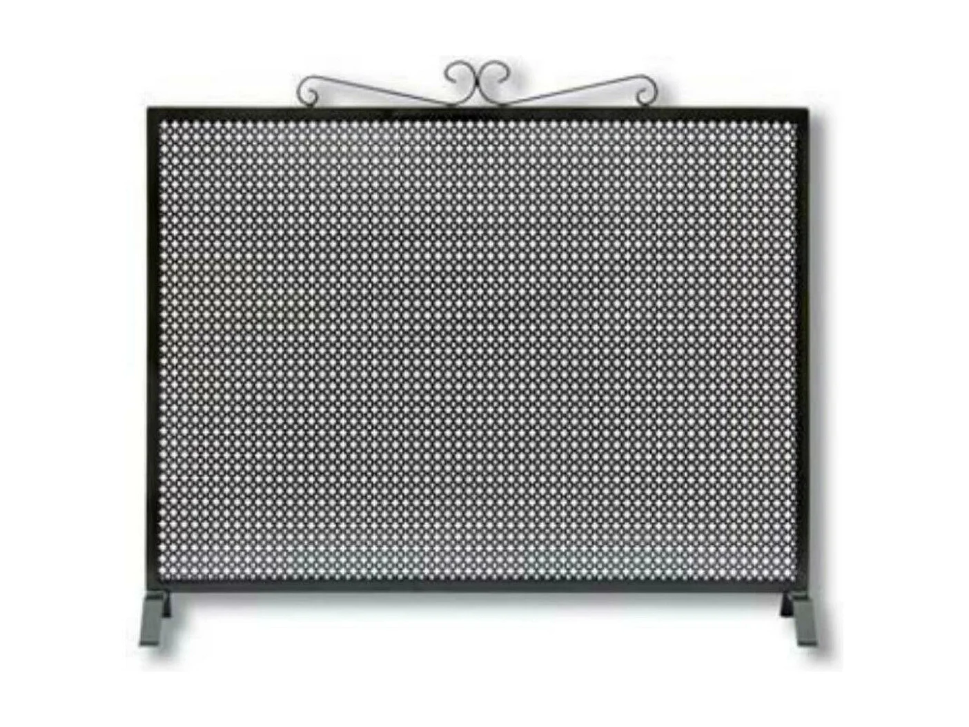 Grille de Protection, Pare-feu pour cheminée, en Fer forgé couleur Noir - Hauteur 78 x Longueur 100 cm