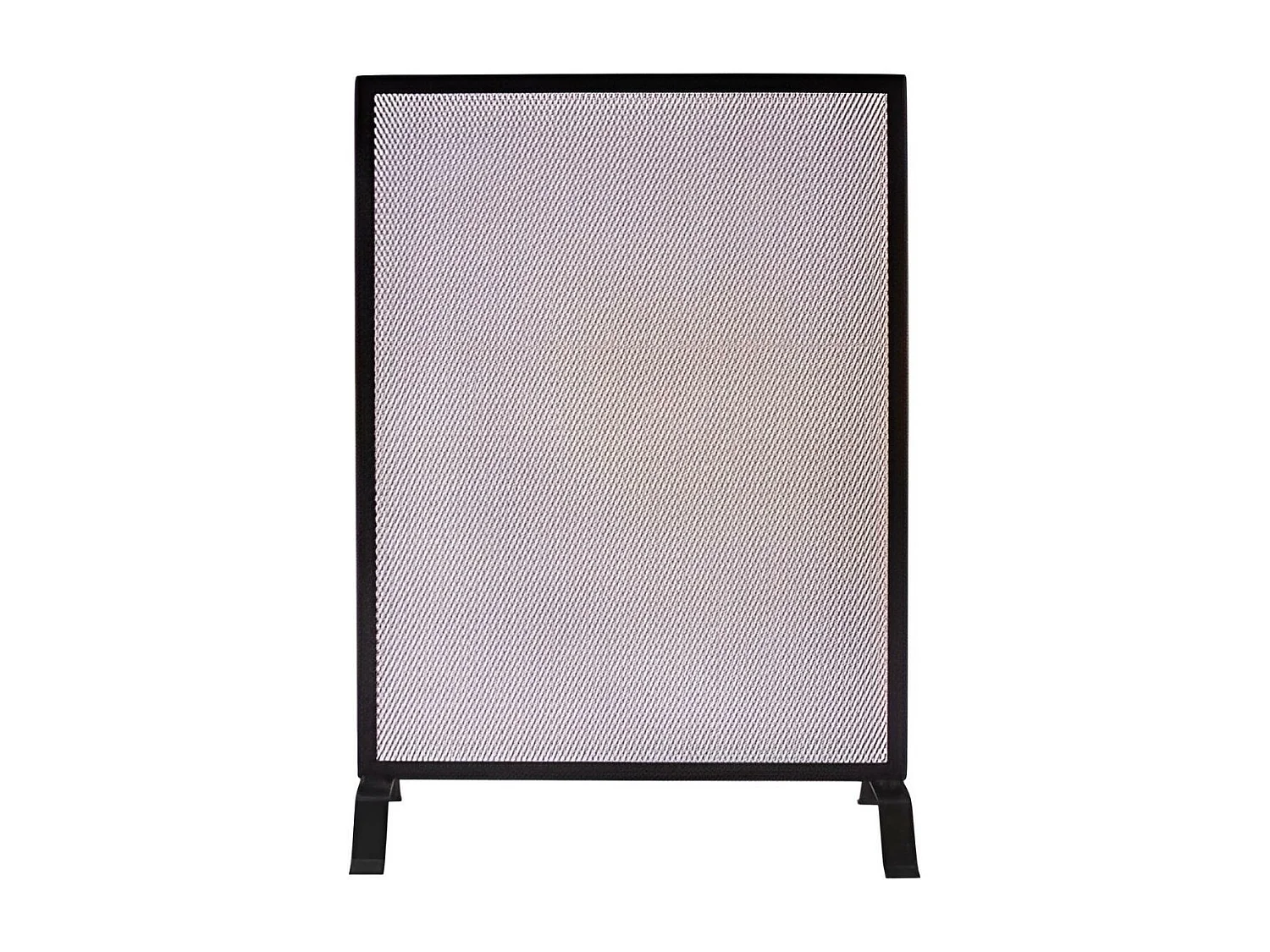 Grille de Protection, Pare-feu pour cheminée, en Fer forgé couleur Noir - Hauteur 72 x Longueur 50 cm