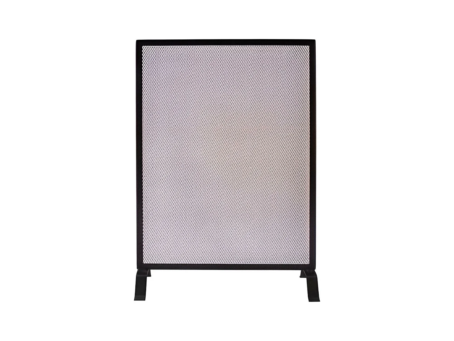 Grille de Protection, Pare-feu pour cheminée, en Fer forgé couleur Noir - Hauteur 72 x Longueur 50 cm