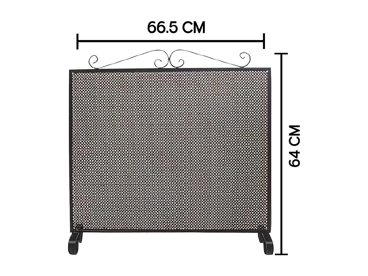 Grille de protection cheminée - Acier - Pliable 3 panneaux - Longueur