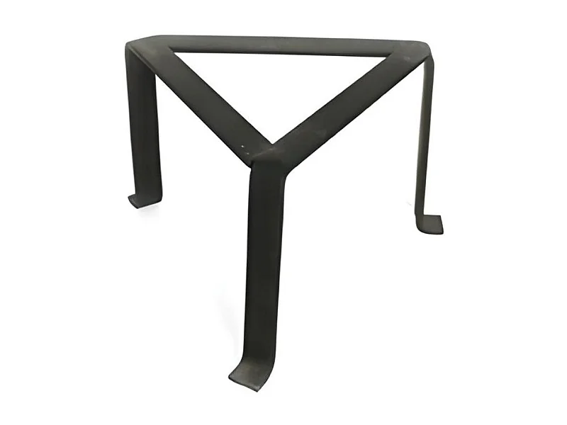 Trépied pour cheminée feux triangulaire, réchaud en fer forgé couleur Noir - Hauteur 17 x Côté 30 cm
