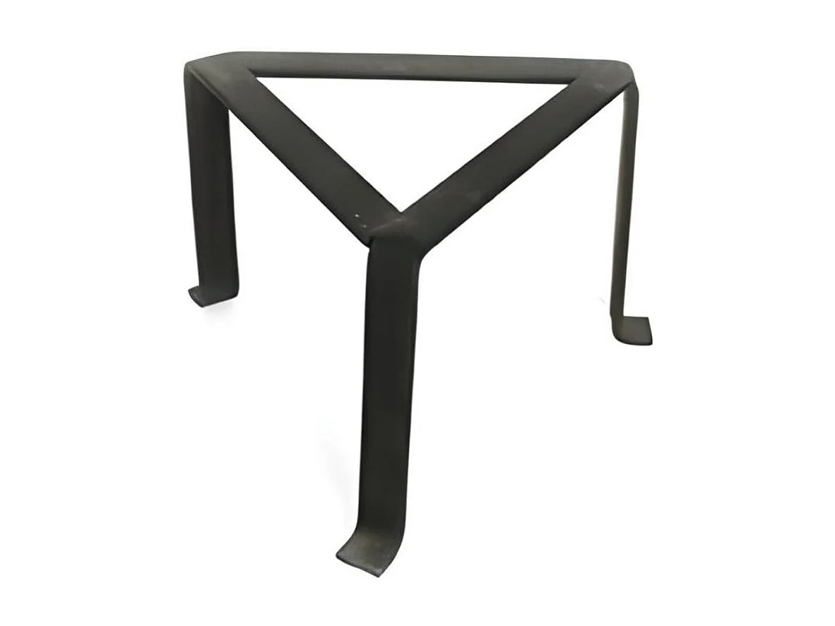 Trépied pour cheminée feux triangulaire, réchaud en fer forgé couleur Noir - Hauteur 17 x Côté 30 cm