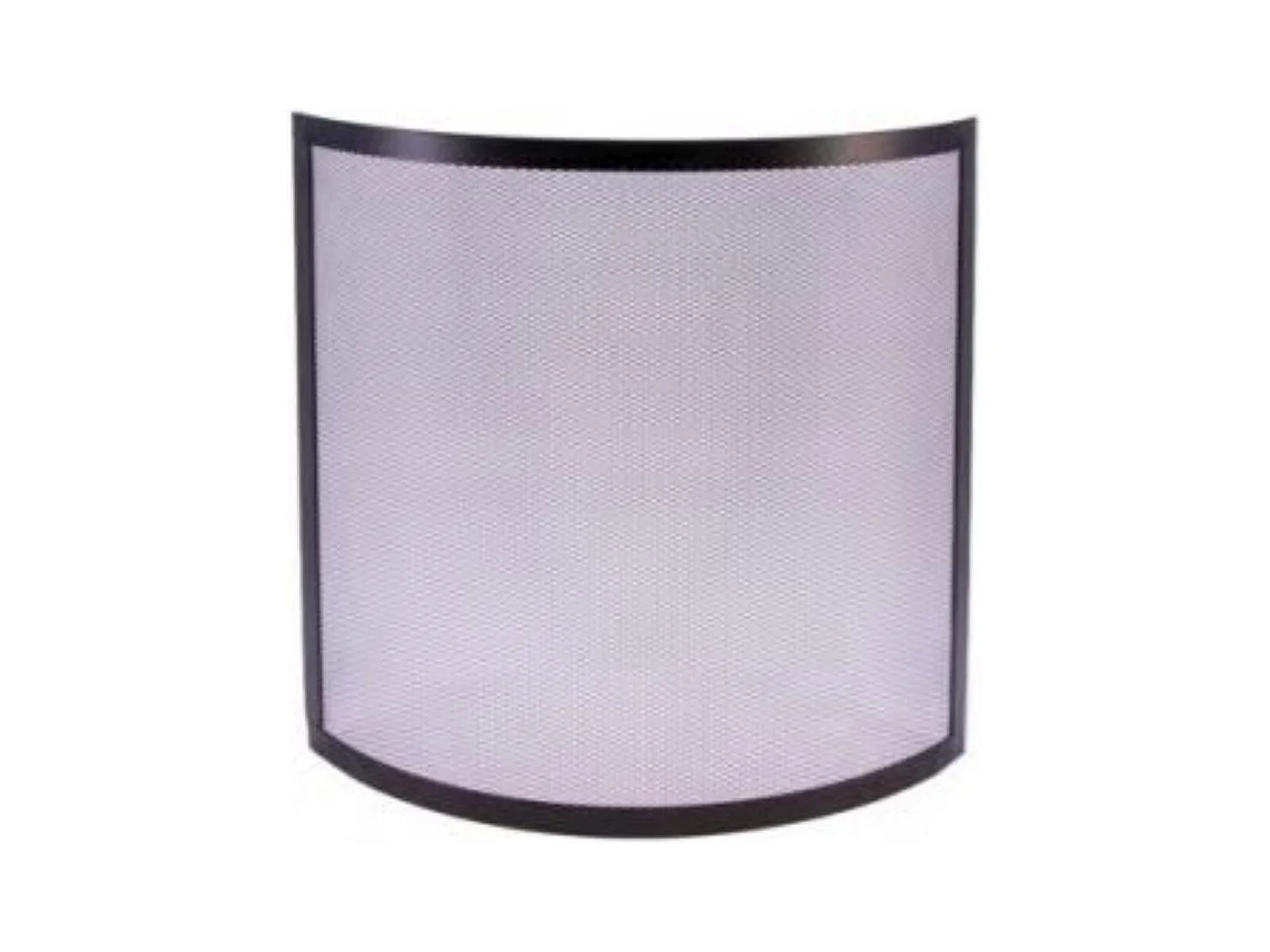 Grille de Protection, Pare-feu pour cheminée,  courbe en Fer forgé couleur Noir - Hauteur 67 x Longueur 60 cm