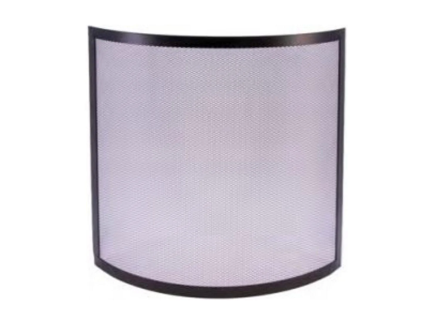 Grille de Protection, Pare-feu pour cheminée,  courbe en Fer forgé couleur Noir - Hauteur 67 x Longueur 60 cm