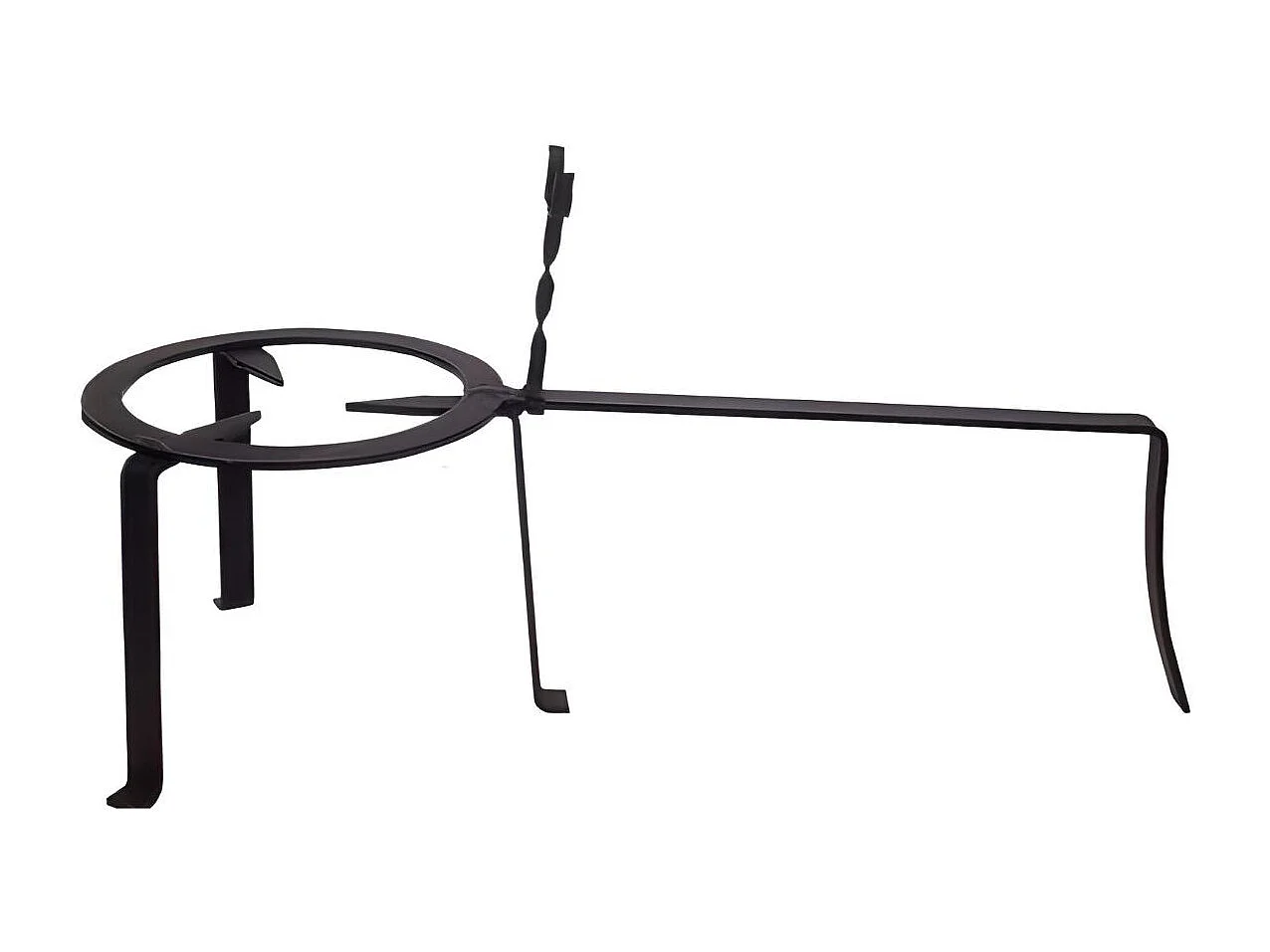 Trépied pour cheminée feux, réchaud, avec pied en fer forgé couleur Noir - diametre 25 x hauteur 20 cm