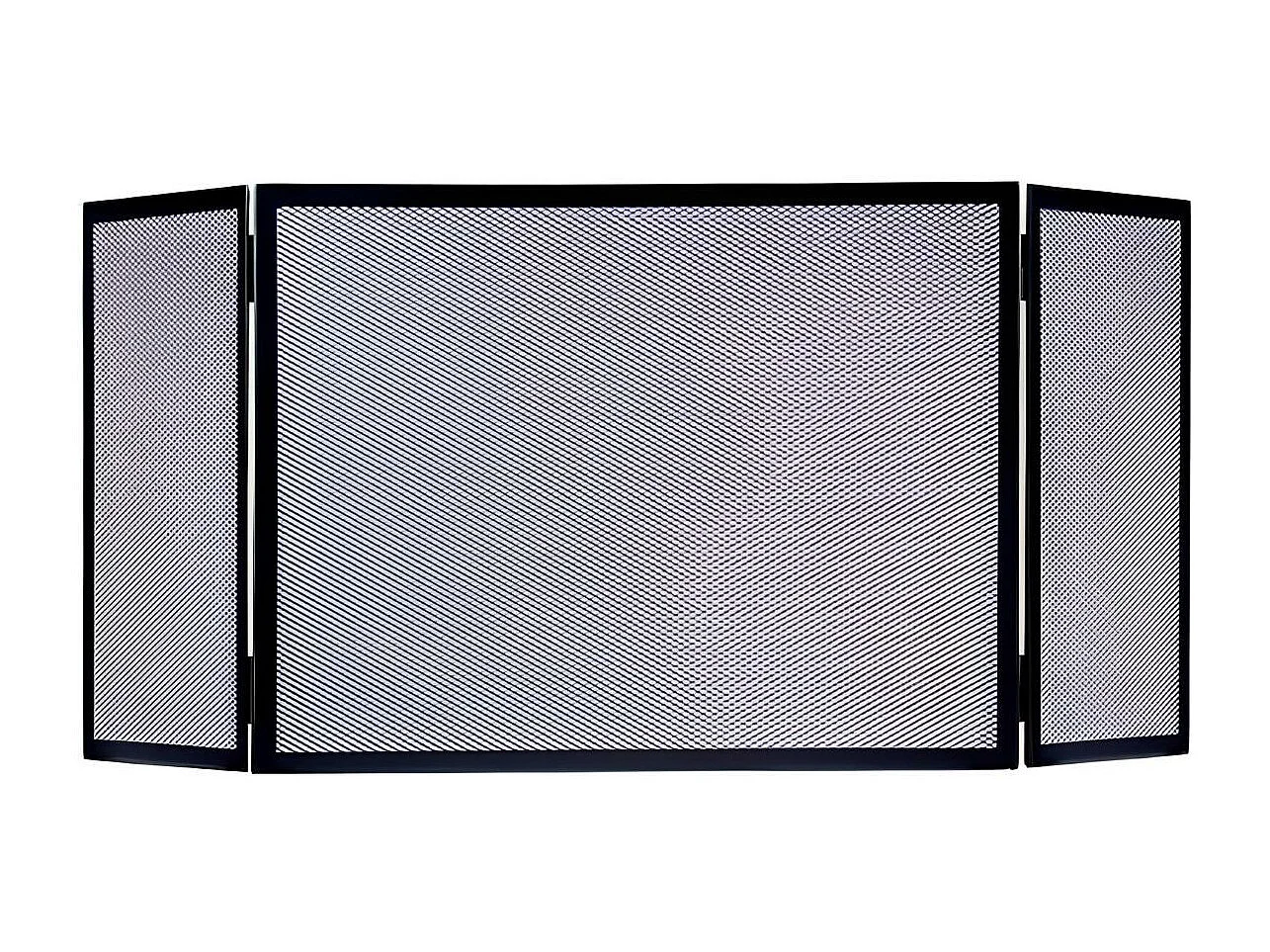 Grille de Protection, Pare-feu pour cheminée, en Fer forgé couleur Noir - Hauteur 80 x Longueur 60 x Largeur 30 cm