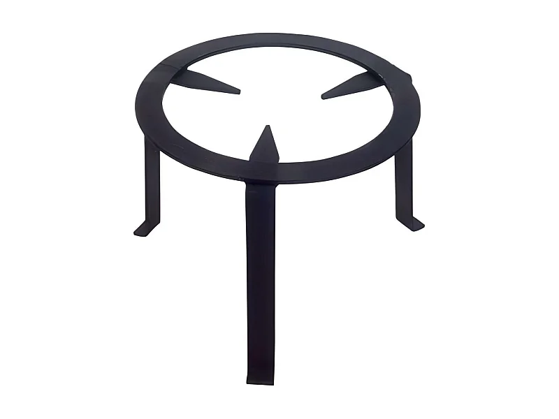 Trépied pour cheminée feux, réchaud, en fer forgé couleur Noir - Hauteur 29 x Ø 50 cm