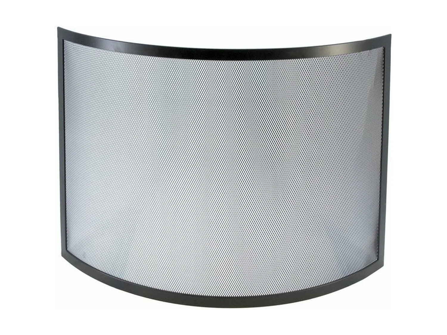 Grille de Protection, Pare-feu pour cheminée, courbe en Fer forgé couleur Noir - Hauteur 67 x Longueur 90 cm