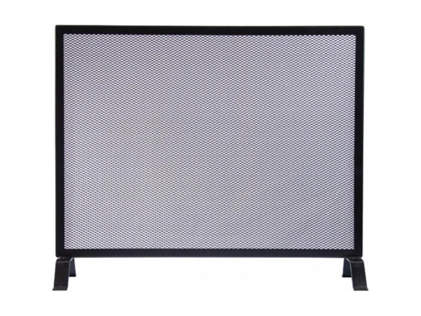 Grille de Protection, Pare-feu pour cheminée, en Fer forgé couleur Noir - Hauteur 55 x Longueur 66,5 cm