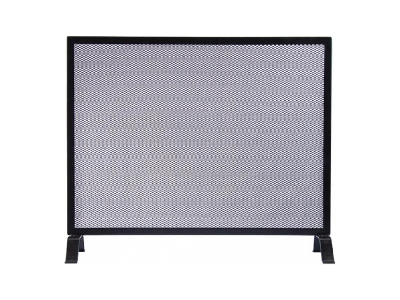 Grille de Protection, Pare-feu pour cheminée, en Fer forgé couleur Noir - Hauteur 55 x Longueur 66,5 cm