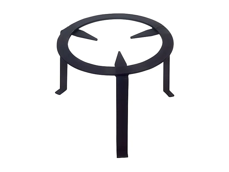 Trépied pour cheminée feux, réchaud, en fer forgé couleur Noir - Hauteur 26,5 x Ø 40 cm