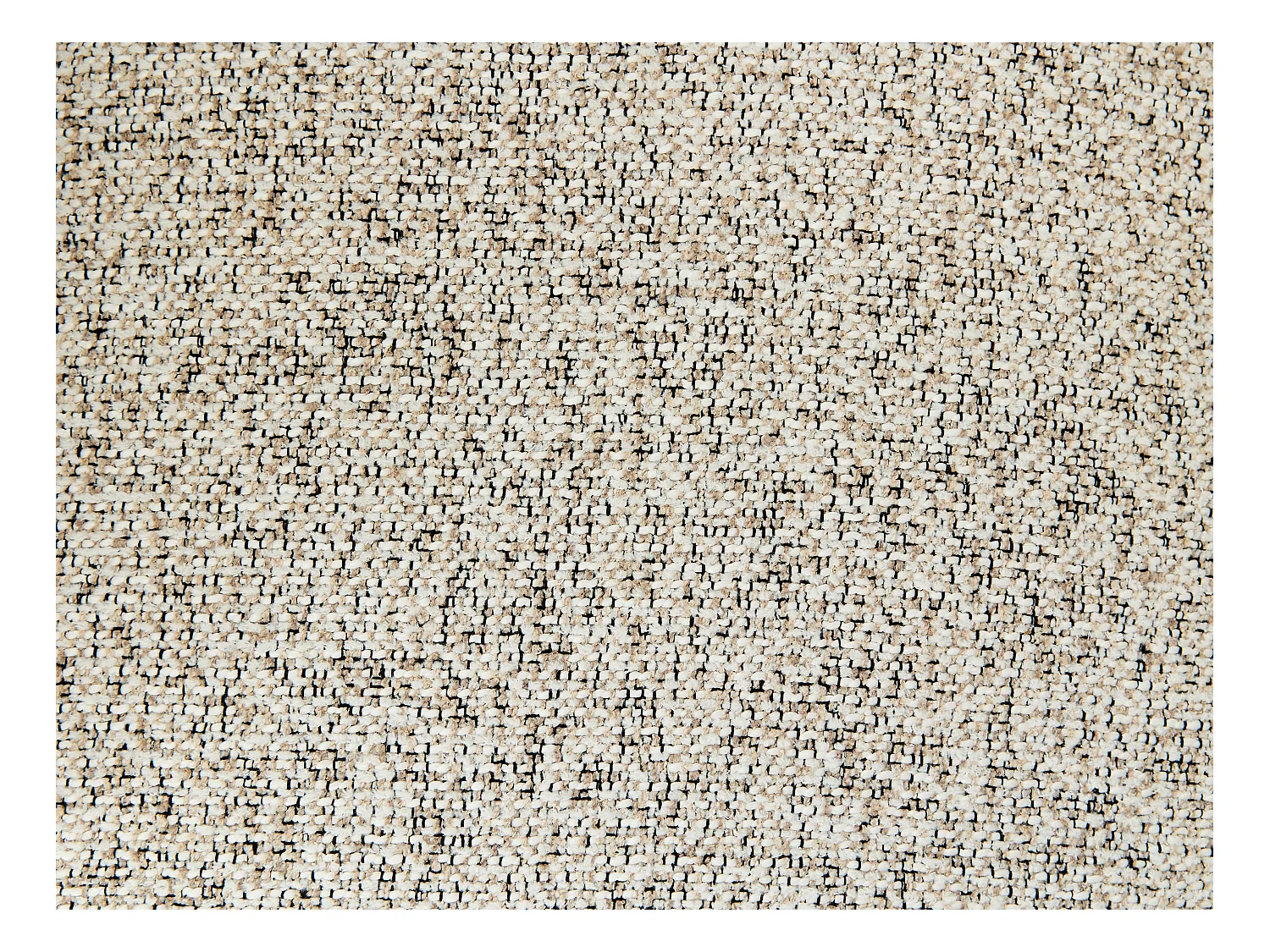 Conjunto de 6 cadeiras com apoios de braço em tecido tweed e metal preto cor creme - HEKA