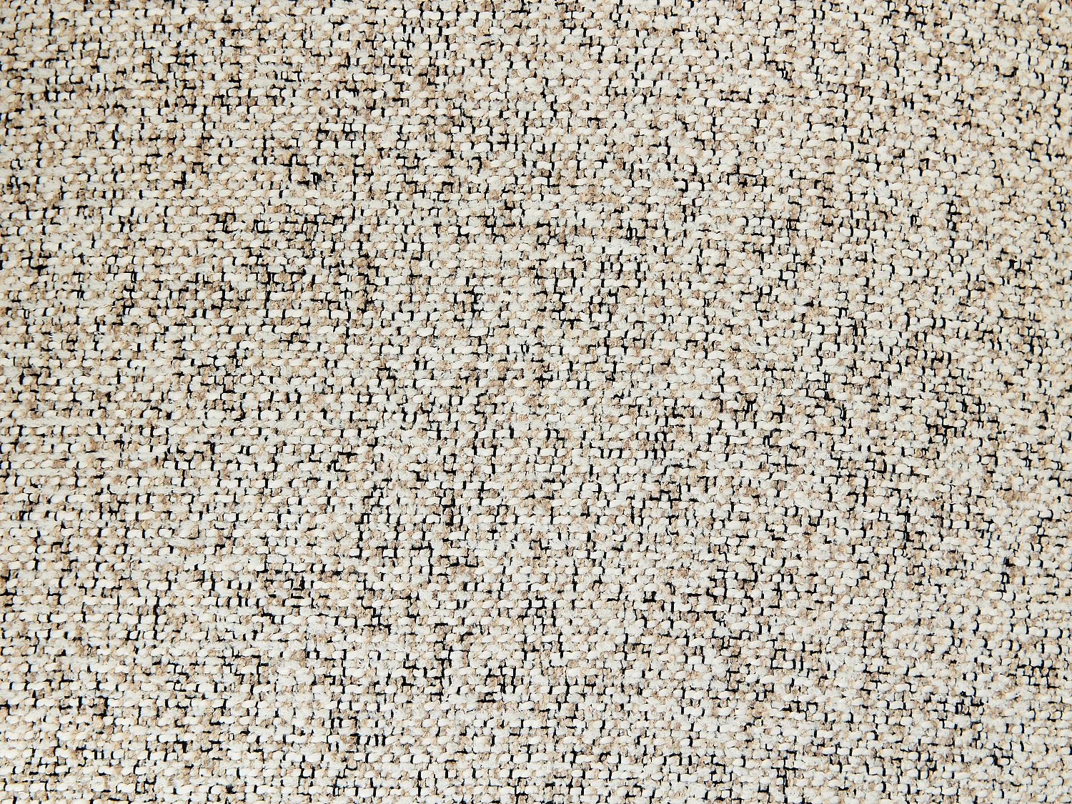 Lot de 6 chaises avec accoudoirs en tissu tweed et métal noir - Crème - HEKA