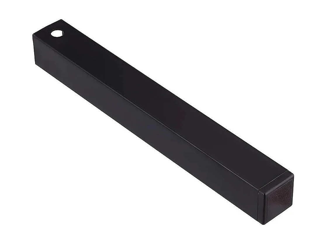 Lot de 4 pieds pour sommier en Métal sans roues couleur Noir - Hauteur 25 cm x 3 cm