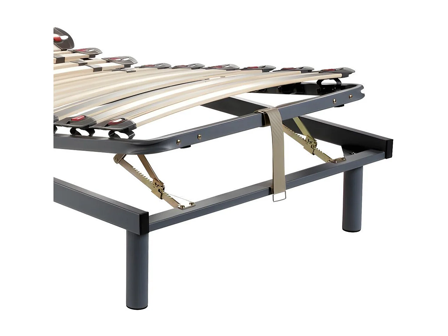 Lot de 4 pieds de lit à visser pour sommier tapissier couleur  noir - Hauteur 40 cm x diamètre 5 cm, pas de vis de 10 mm