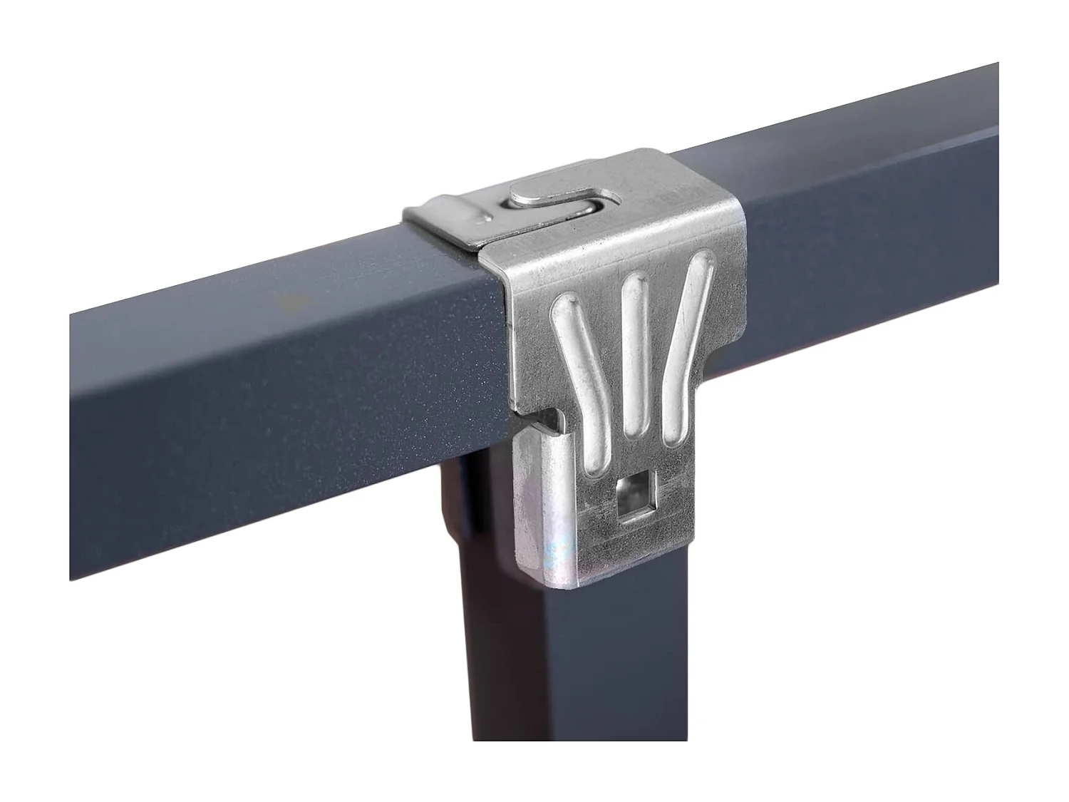 Lot de 4 pieds pour sommier en Métal sans roues couleur Noir - Hauteur 30 cm x 3 cm