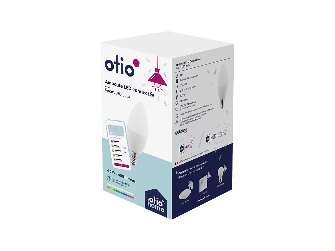 Ampoule LED connectée Bluetooth E14 5W - Otio