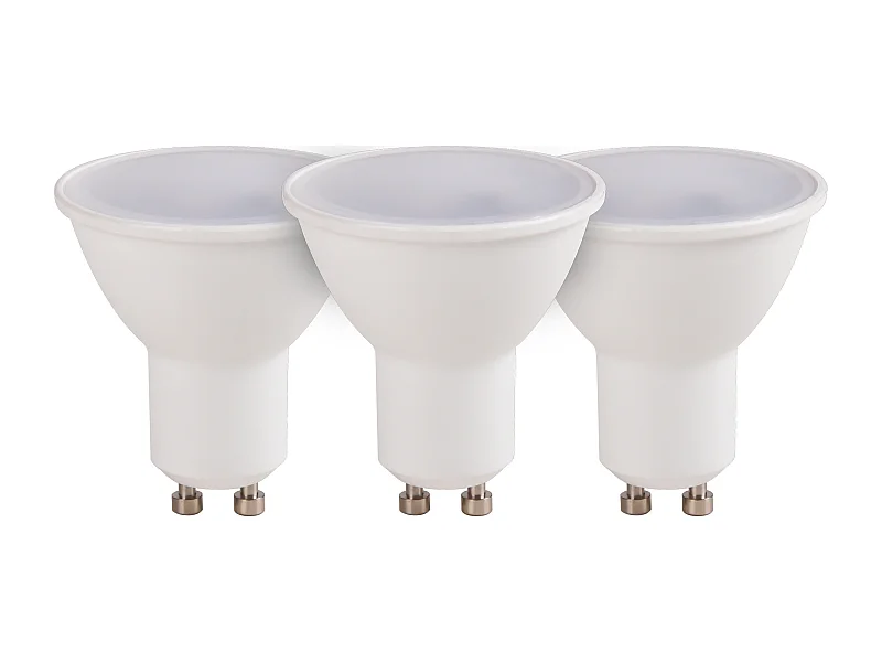 Lot de 3 ampoules LED connectées GU10 (LuzE) 2700/6500K 400lm 5W WiFi - Voltman
