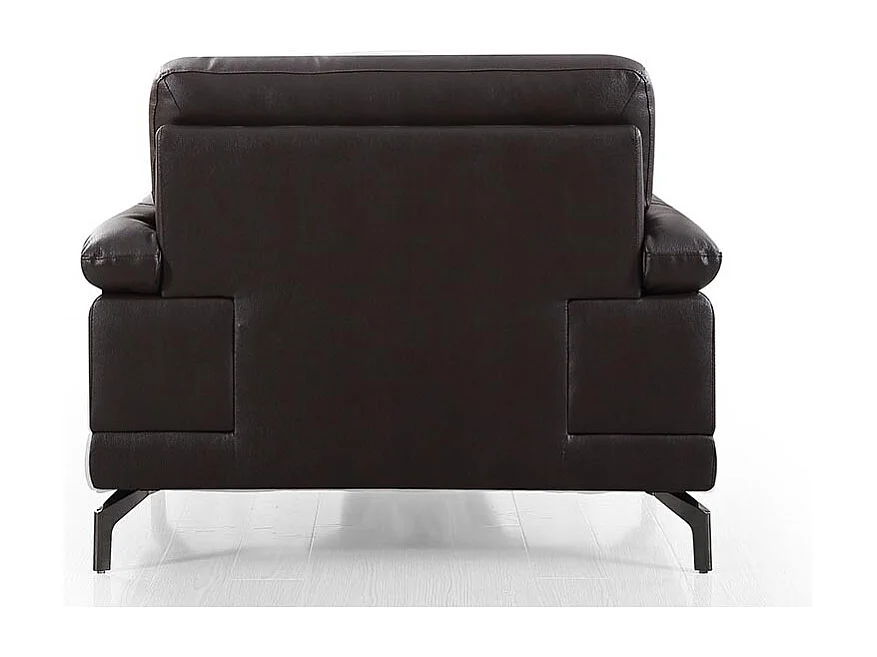 Fauteuil cuir Design BRODY Marron