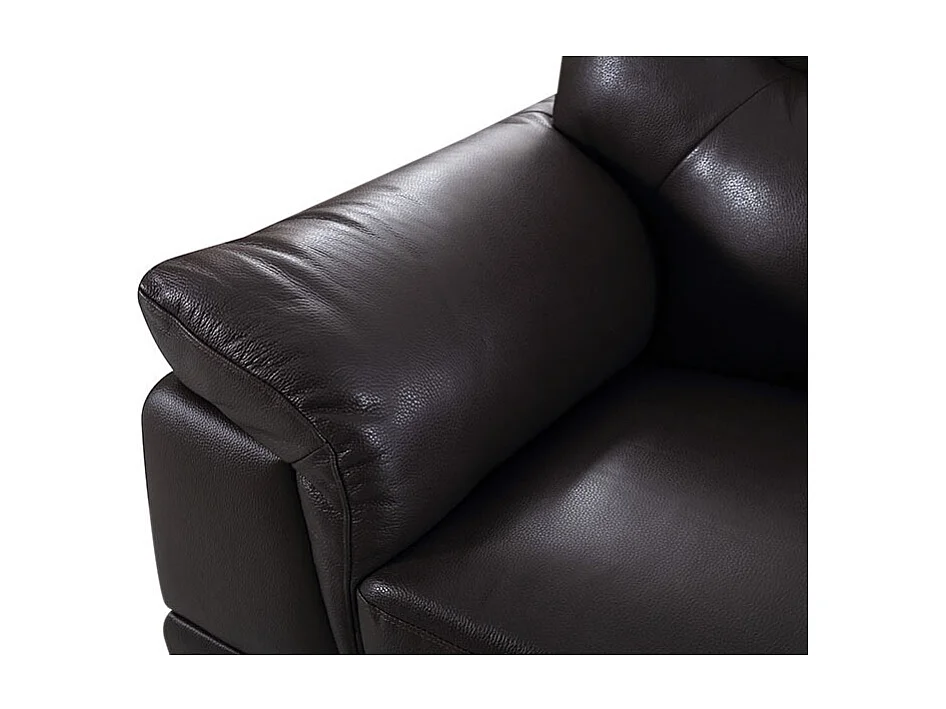 Fauteuil cuir Design BRODY Marron