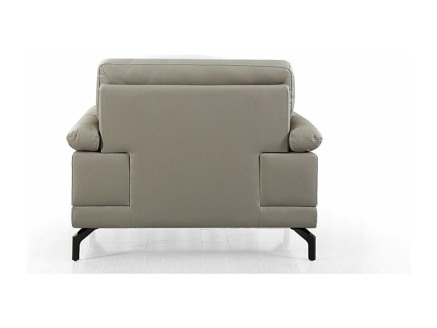 Fauteuil cuir Design BRODY Beige