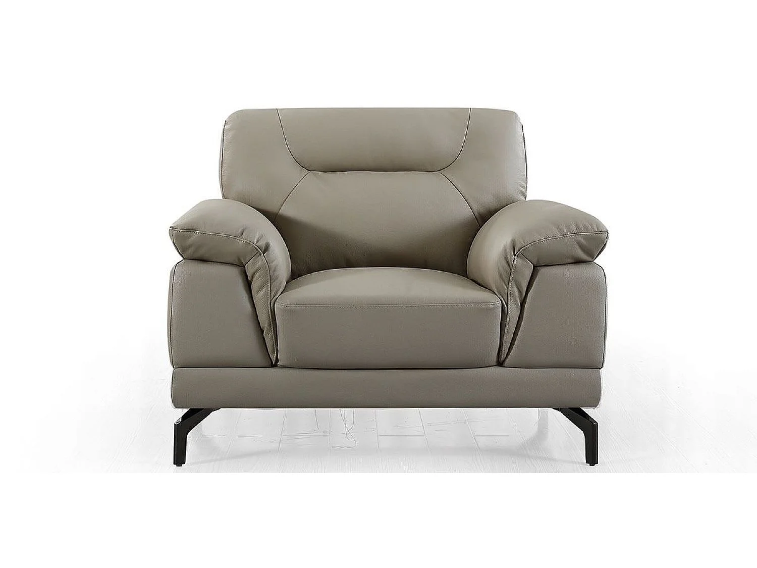 Fauteuil cuir Design BRODY Beige