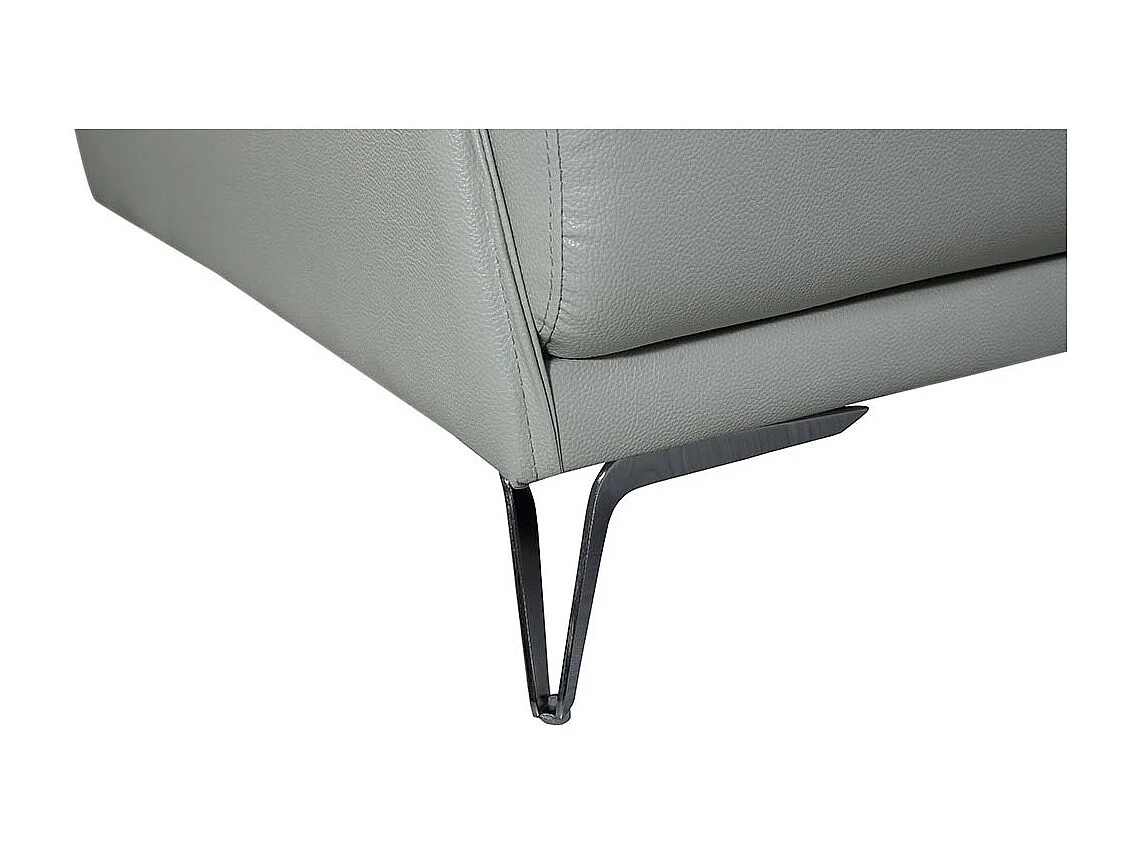 Fauteuil cuir Design GARLIK Gris perle