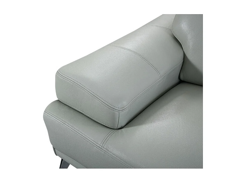Fauteuil cuir Design GARLIK Gris perle