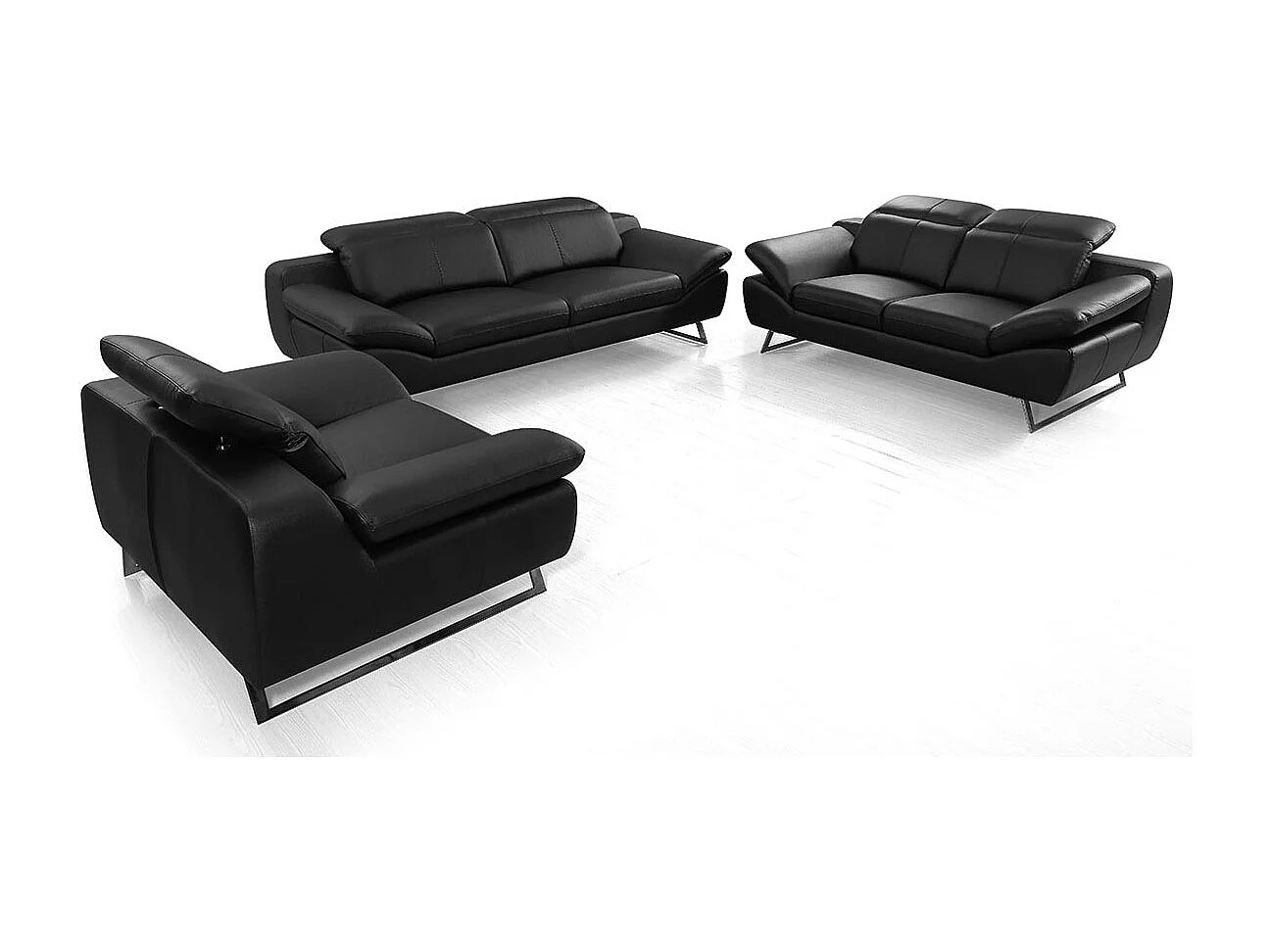 Fauteuil cuir Design SARM Noir