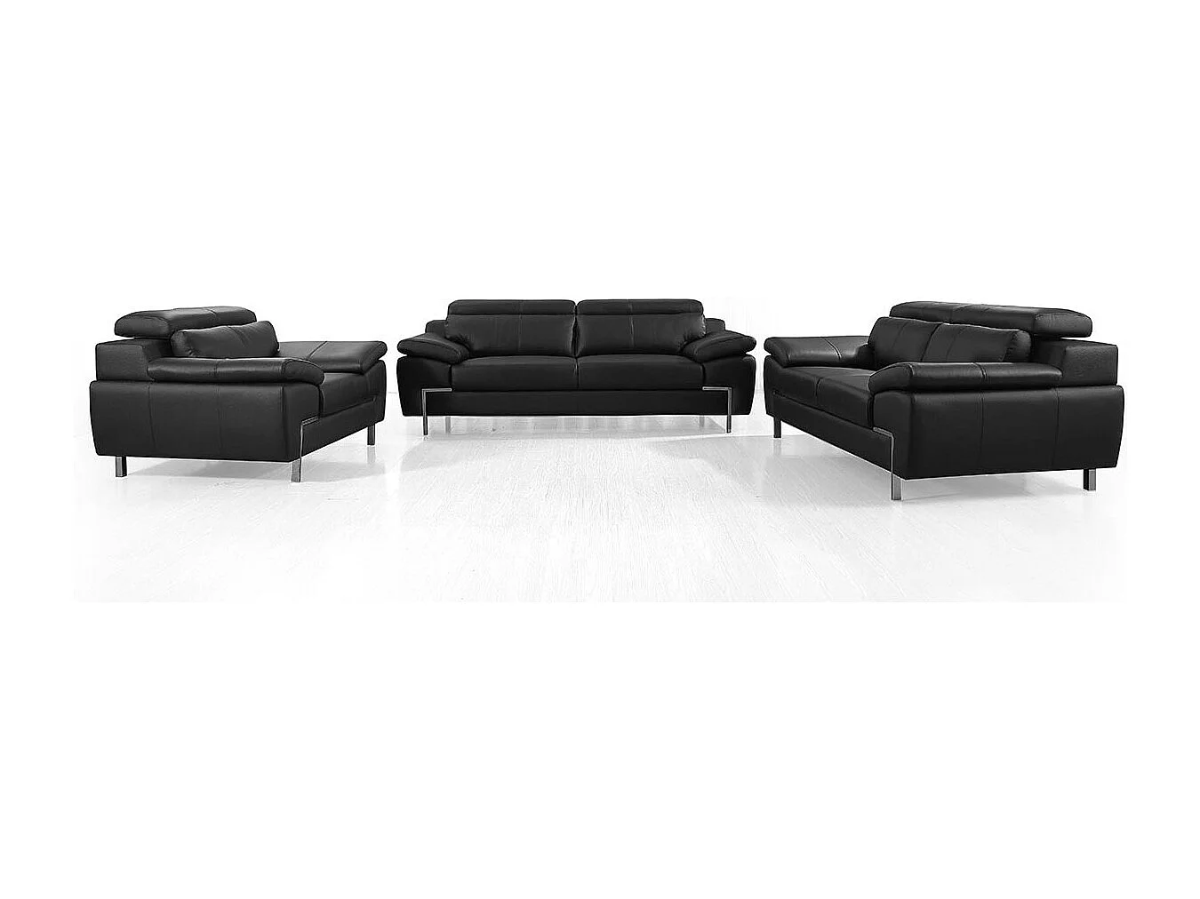 Fauteuil Cuir Design KARE Noir