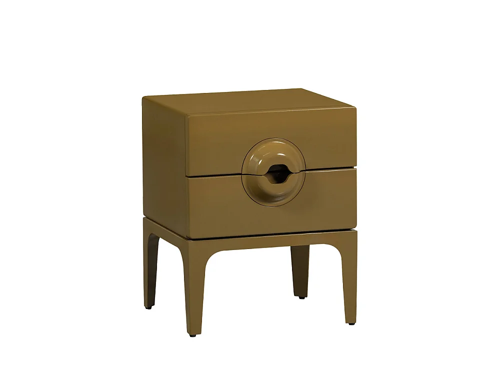 Table de chevet avec 2 tiroir en bois d'eucalyptus MERGE