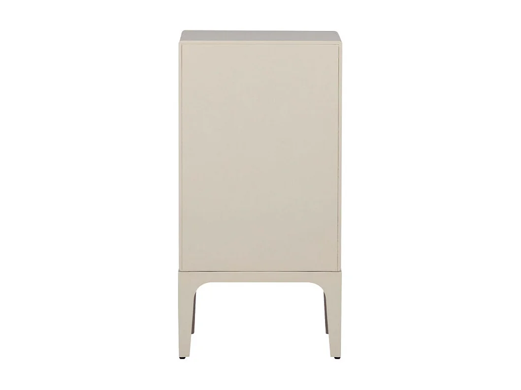 Merge - Petit meuble de rangement 4 tiroirs en bois et métal H89cm - Grège